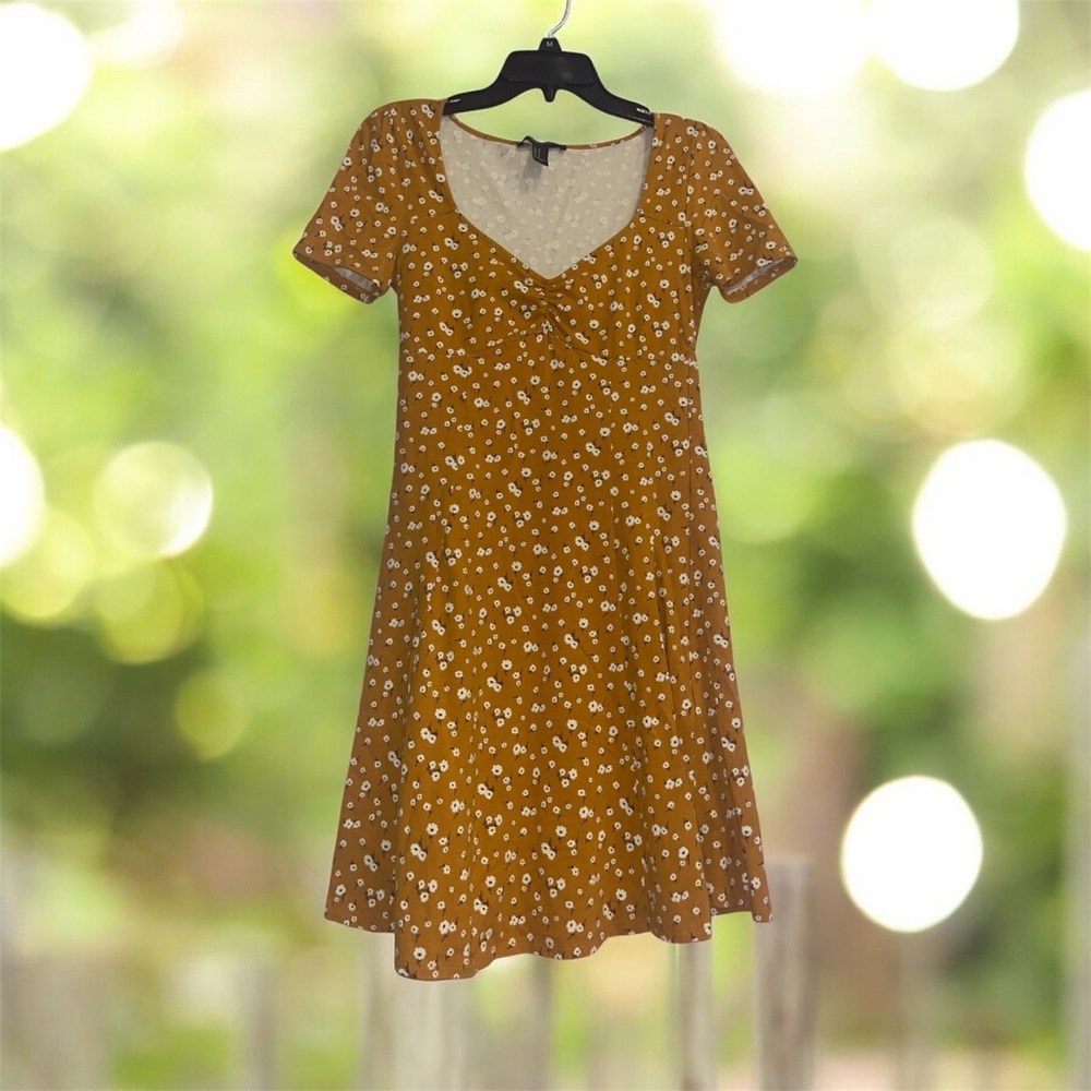 Floral Mustard Forever 21 Dress💛🌸